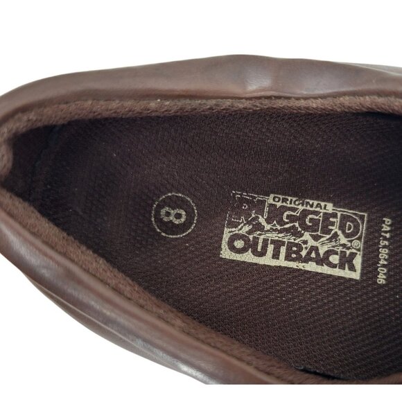Rugged Outback Mens Size 8 Brown Lace-Up Synthetic Leather Shoes - Picture 7 of 9